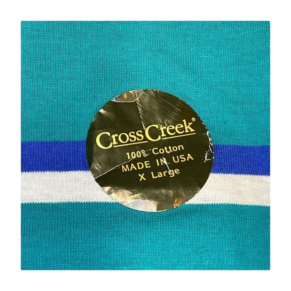 VTG Single Stitch Cross Creek Turtleneck Men's Size XL Striped Made In USA - Picture 8 of 8